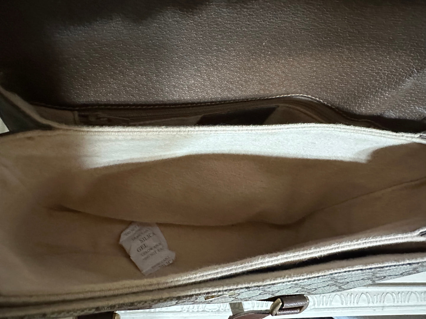 Vintage Gucci GG Supreme Monogram Canvas Flap Shoulder Bag