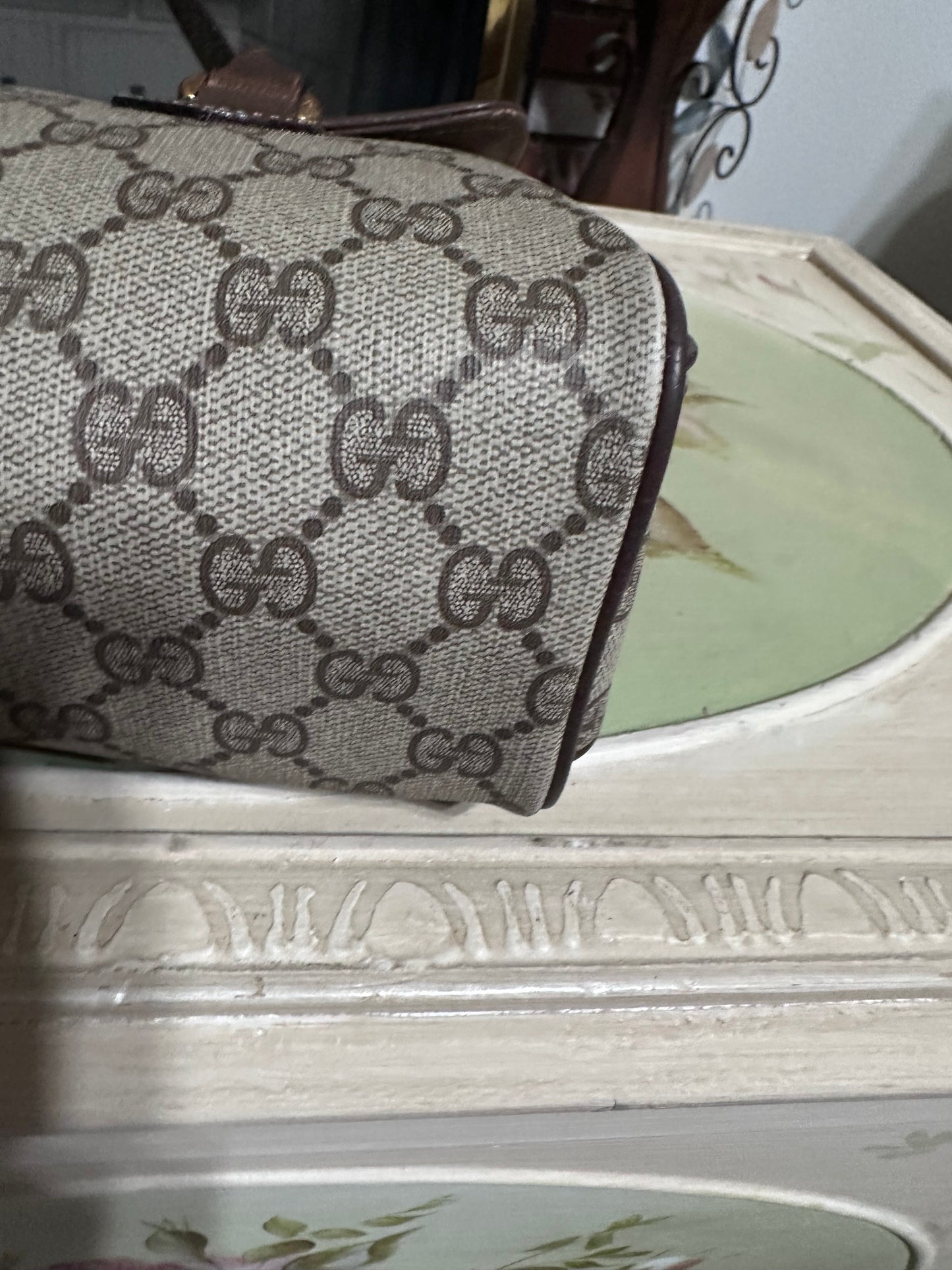 Vintage Gucci GG Supreme Monogram Canvas Flap Shoulder Bag