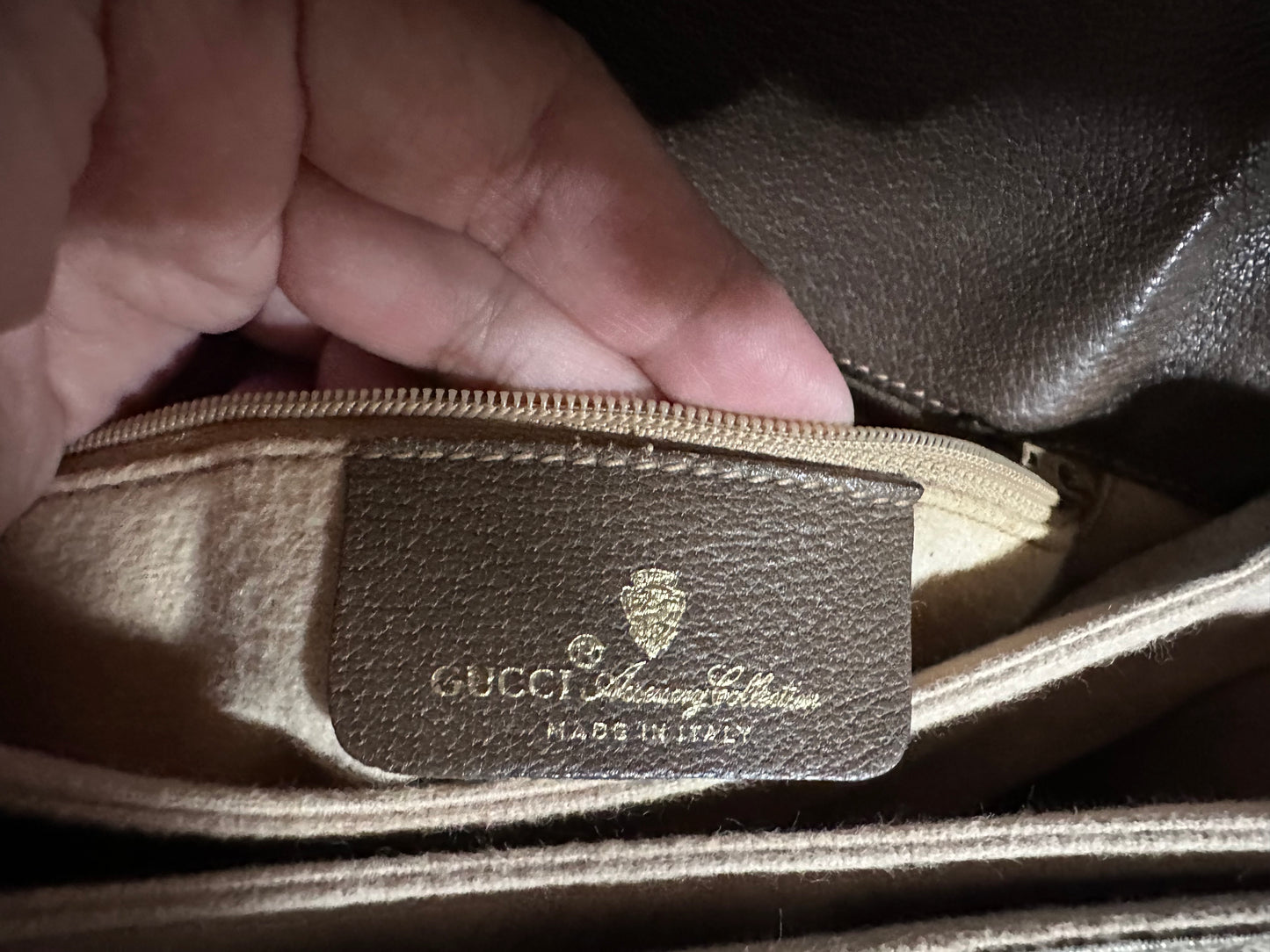 Vintage Gucci GG Supreme Monogram Canvas Flap Shoulder Bag