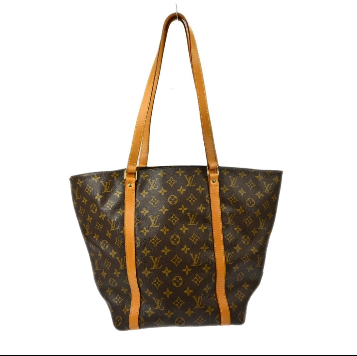 Authentic Louis Vuitton Sac Shopping Tote Bag Monogram Canvas M51108 Brown
