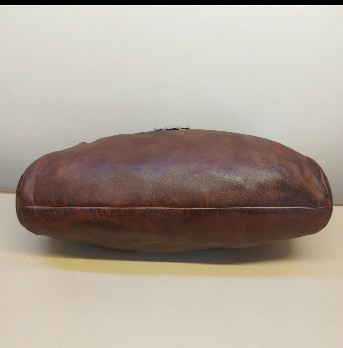 LOEWE Archive Brown & Black Two-Tone Leather Shoulder Bag