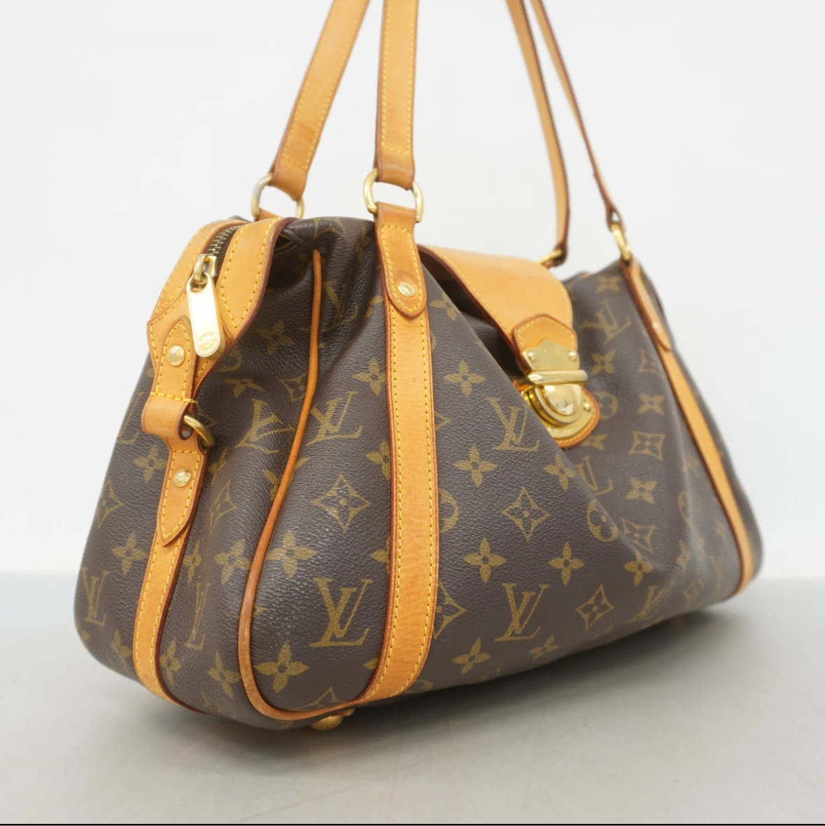 Authentic LOUIS VUITTON Shoulder Bag Monogram Stresa PM M51186 Brown