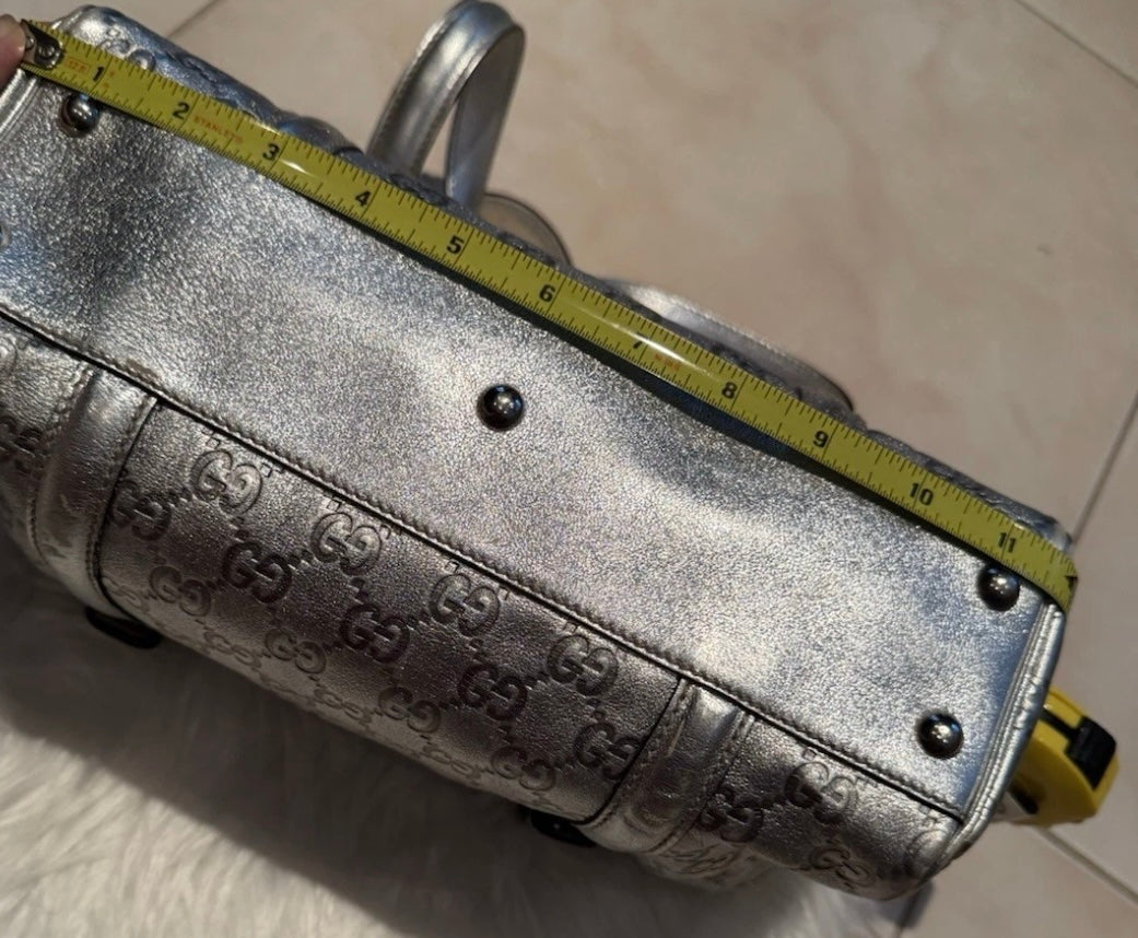 ✨ Gucci Guccissima Silver Mini Boston Bag – Limited Edition ✨