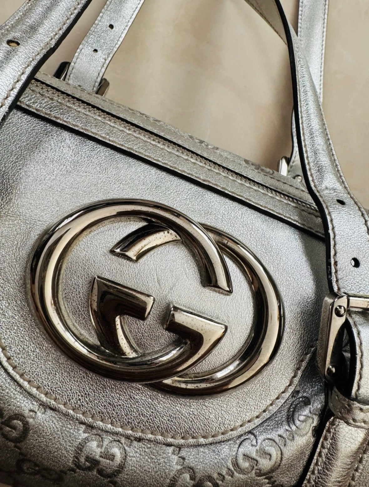 ✨ Gucci Guccissima Silver Mini Boston Bag – Limited Edition ✨