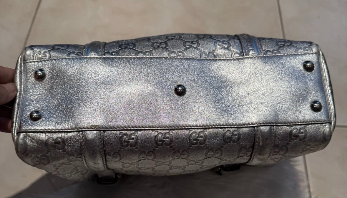 ✨ Gucci Guccissima Silver Mini Boston Bag – Limited Edition ✨