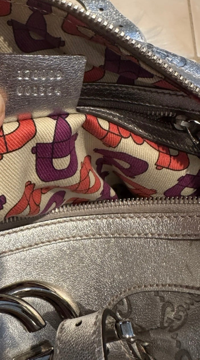 ✨ Gucci Guccissima Silver Mini Boston Bag – Limited Edition ✨