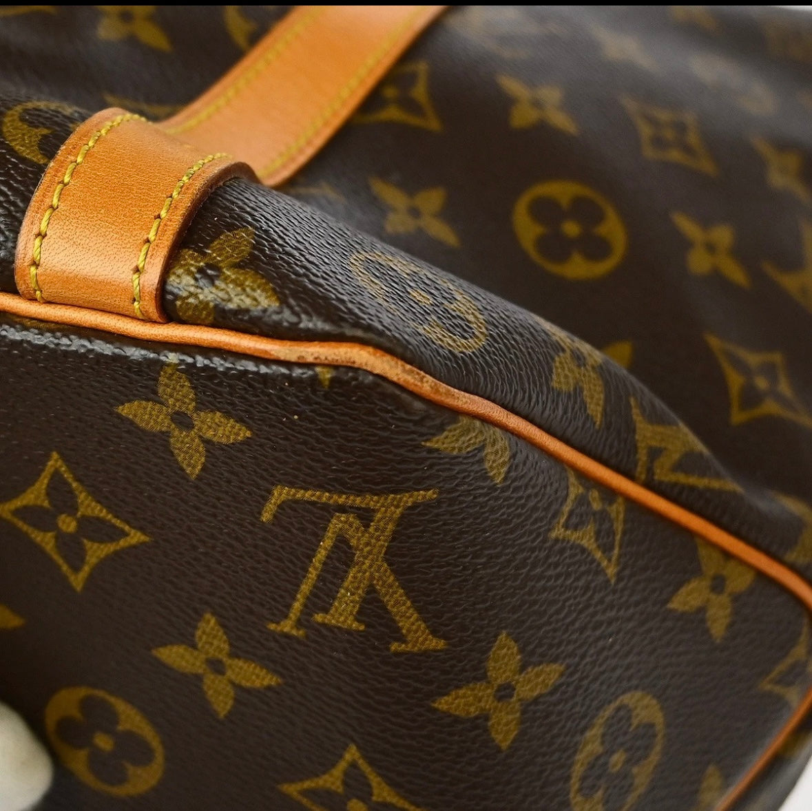 Authentic Louis Vuitton Sac Shopping Tote Bag Monogram Canvas M51108 Brown