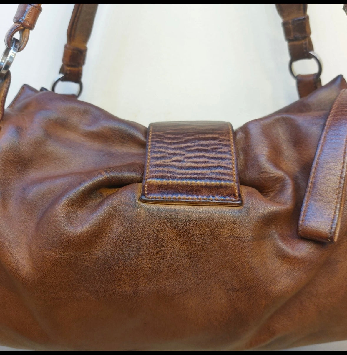 LOEWE Archive Brown &amp; Black Two-Tone Leather Shoulder Bag