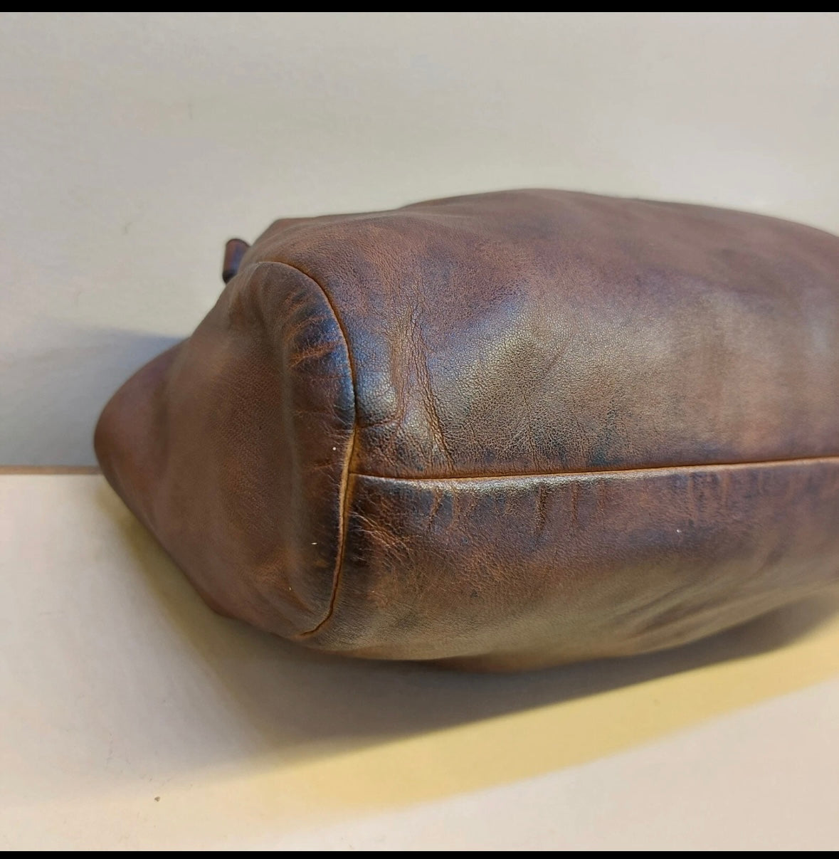 LOEWE Archive Brown &amp; Black Two-Tone Leather Shoulder Bag